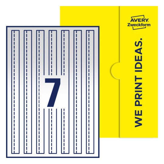 7 st. etiketter per ark. - Förseglingsetiketter, 277 x 17 mm