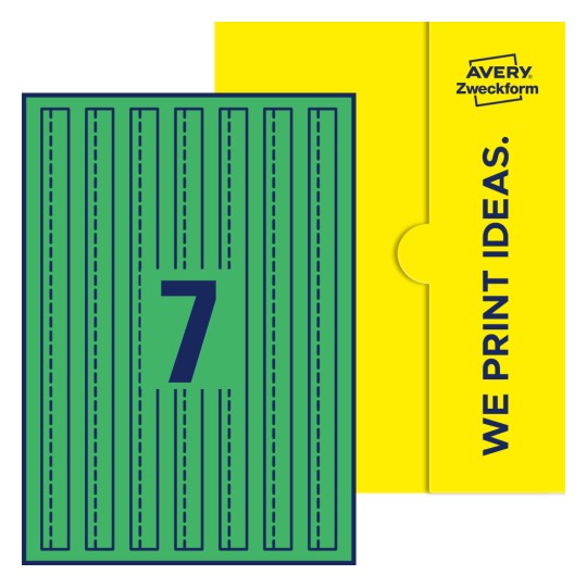 7 st. etiketter per ark. - Förseglingsetiketter, 277 x 17 mm