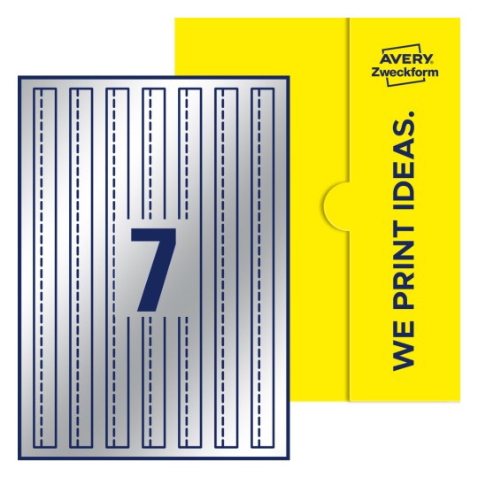 7 st. etiketter per ark. - Förseglingsetiketter, 277 x 17 mm