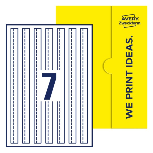 7 st. etiketter per ark. - Förseglingsetiketter, 277 x 17 mm