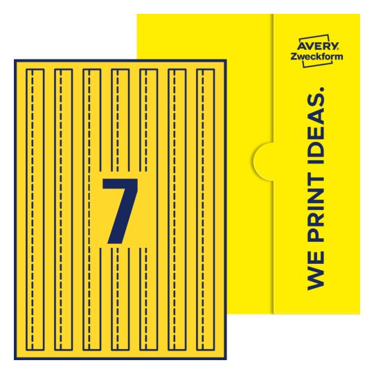 7 st. etiketter per ark. - Förseglingsetiketter, 277 x 17 mm