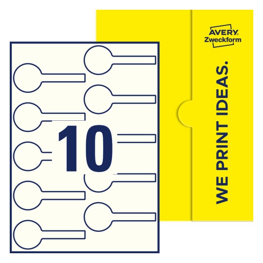 10 st. etiketter per ark. - Förseglingsetiketter, 40 x 100 mm