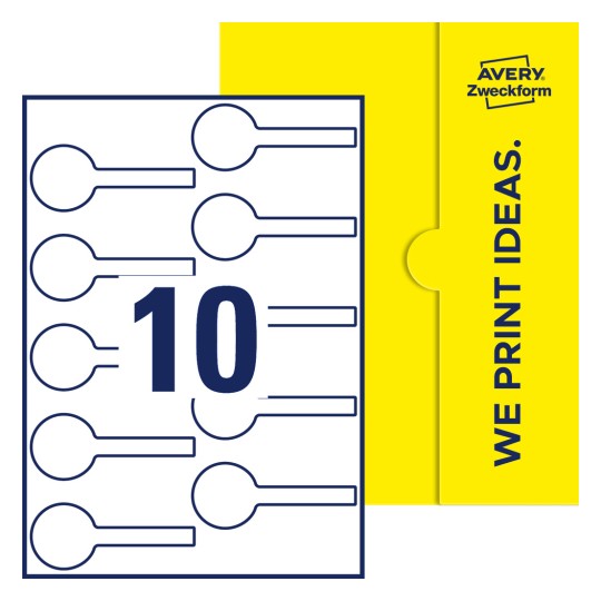 10 st. etiketter per ark. - Förseglingsetiketter, 40 x 100 mm