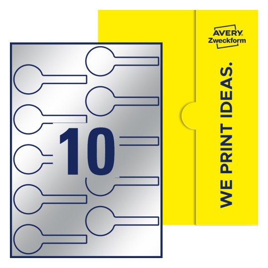 10 st. etiketter per ark. - Förseglingsetiketter, 40 x 100 mm