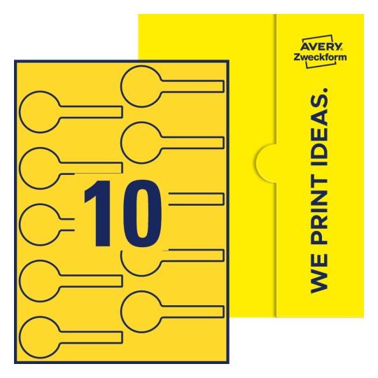 10 st. etiketter per ark. - Förseglingsetiketter, 40 x 100 mm
