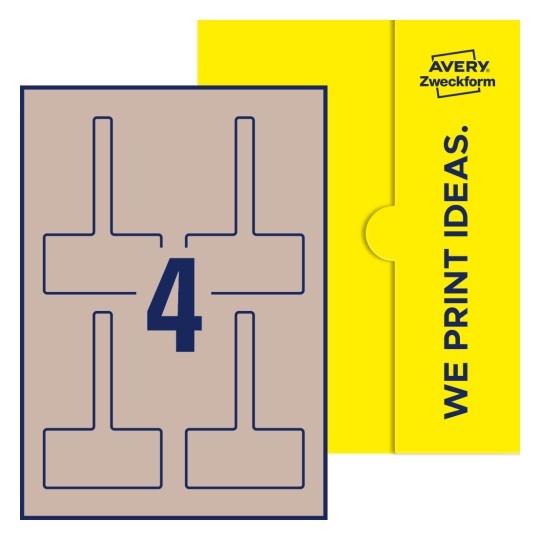 4 st. etiketter per ark. - Fyrkantiga förseglingsetiketter, 80 x 40 mm (12 mm strimmel)