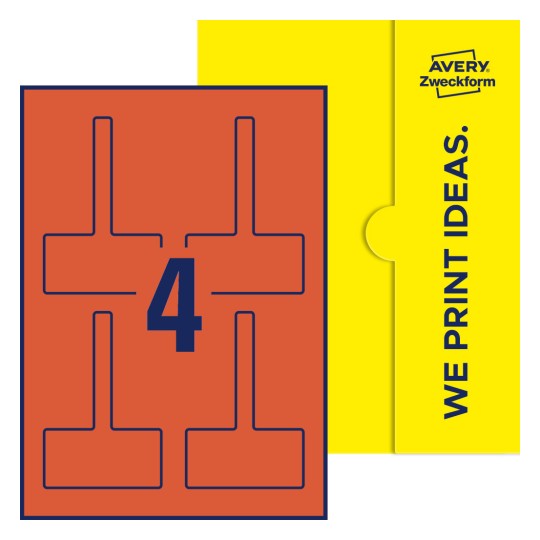 4 st. etiketter per ark. - Fyrkantiga förseglingsetiketter, 80 x 40 mm (12 mm strimmel)