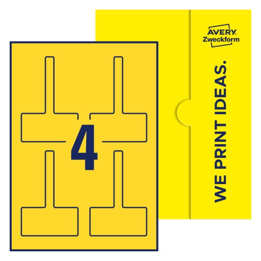 4 st. etiketter per ark. - Fyrkantiga förseglingsetiketter, 80 x 40 mm (12 mm strimmel)
