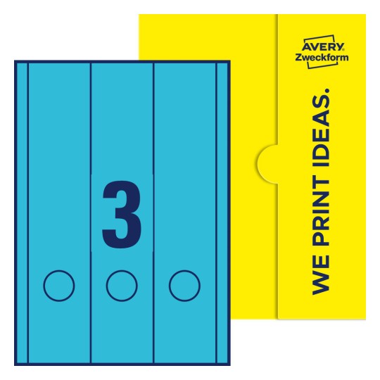 3 st. etiketter per ark. - Fyrkantiga etiketter, 61 x 297 mm