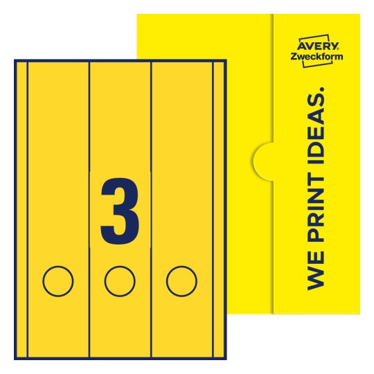 3 st. etiketter per ark. - Fyrkantiga etiketter, 61 x 297 mm