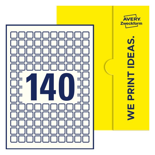 E-PPW-15x15-S - Kvadratiska etiketter, 15 x 15 mm