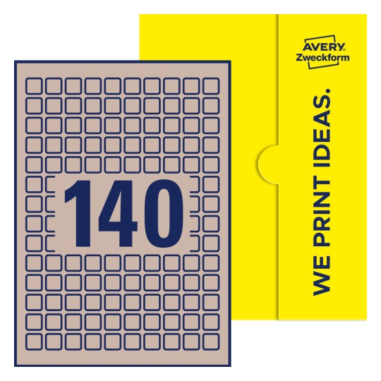 E-PPW-15x15-S - Kvadratiska etiketter, 15 x 15 mm