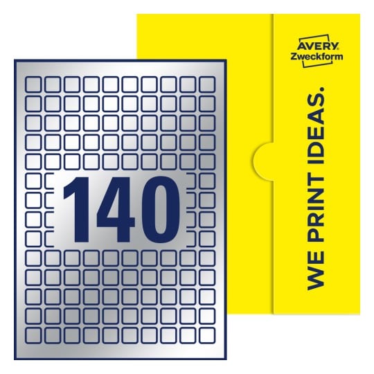 E-PPW-15x15-S - Kvadratiska etiketter, 15 x 15 mm