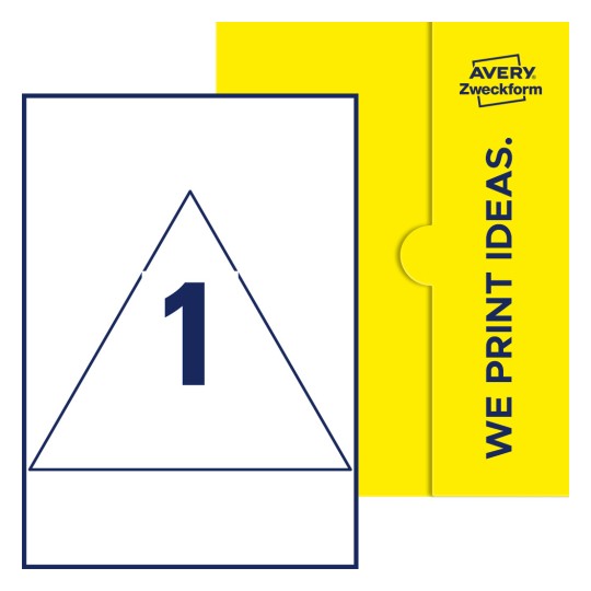1 st. etiketter per ark. - Triangulära etiketter, 200 mm