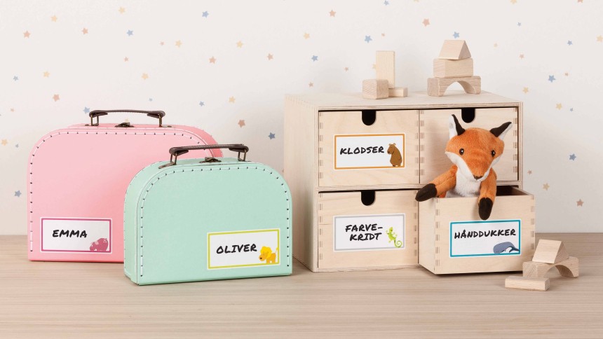 Avery Etiketter till barn från LIVING – Etiketter med vackra och roliga motiv och etiketter till textilier