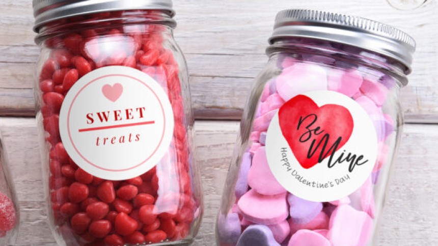 Avery Valentines day jars