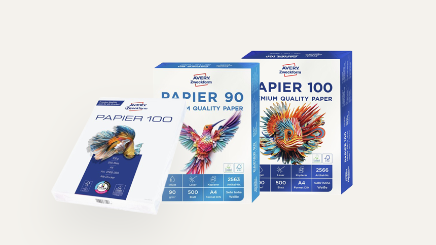 Printer- och kopieringspapper för laser.