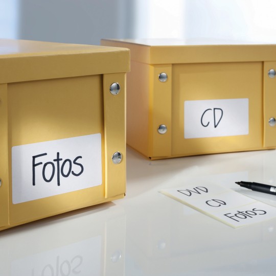 Permanenthäftande etiketter för handskrivning