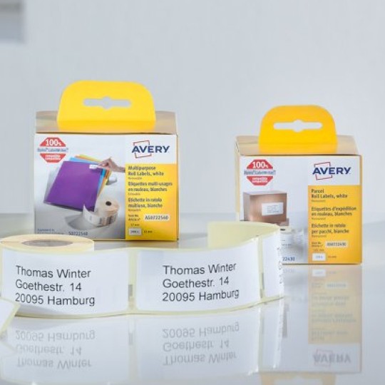 Avery etiketter för etikettskrivare
