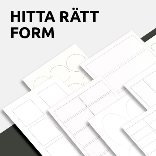 Avery etikettshop - Hitta rätt form