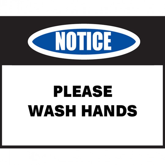 Avery COVID-19 mallar Please Wash Your Hands