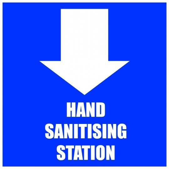 Avery COVID-10 mallar Hand Sanitising Station