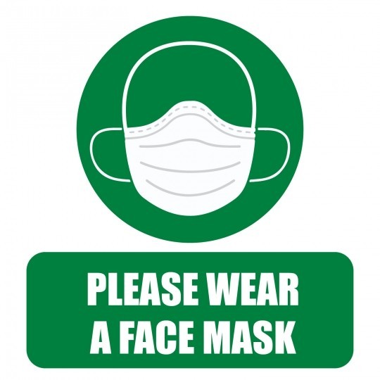Avery COVID-19 mallar Please Wear a Face Mask