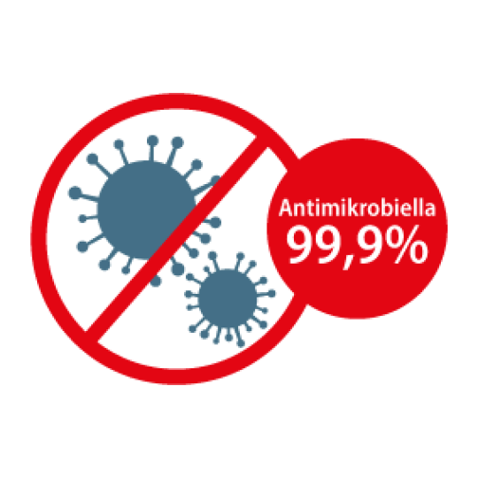 Ikon: Antimikrobiella etiketter 99,9 %