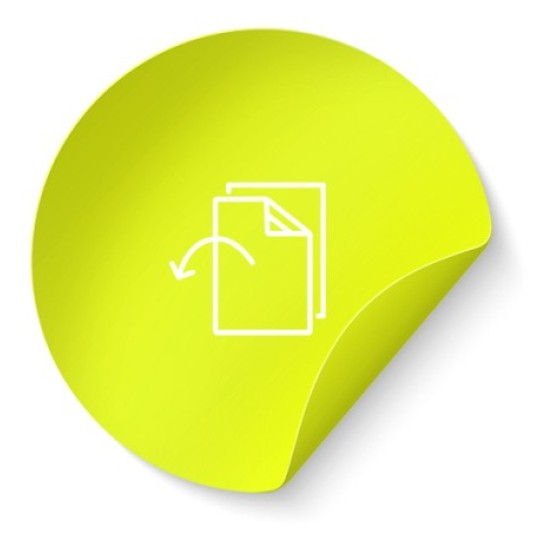 Avery etikettshop Papper neongul avtagbar