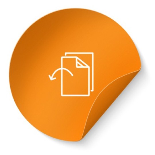 Avery etikettshop Papper neonorange avtagbar