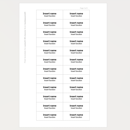 badgepoint polar® 20 classic_6422_Word template