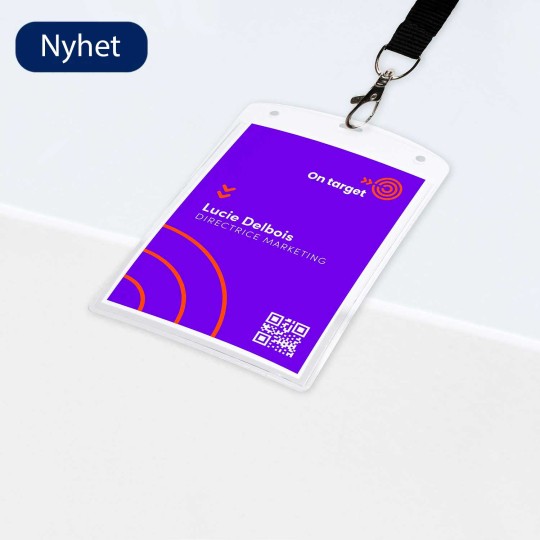 Nyhet: Namnskyltar och namnkort med nyckelband för event och mässor