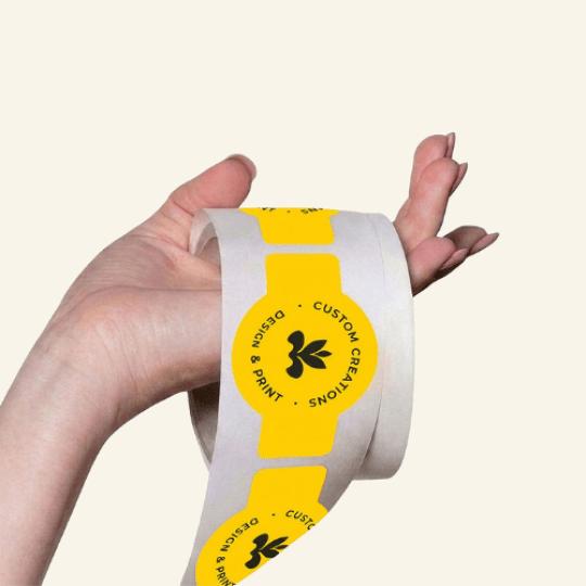 Länk till etiketter på rulle