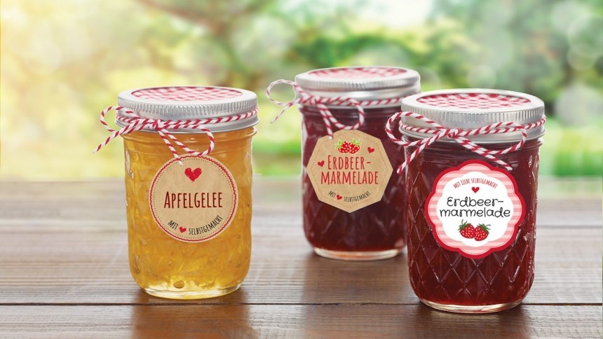 Avery etiketter för marmelad och sylt
