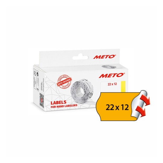METO Orange permanenta prisetiketter