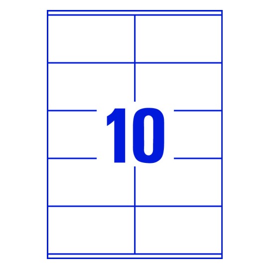 10 st. etiketter per ark.