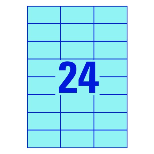 24 st. etiketter per ark.