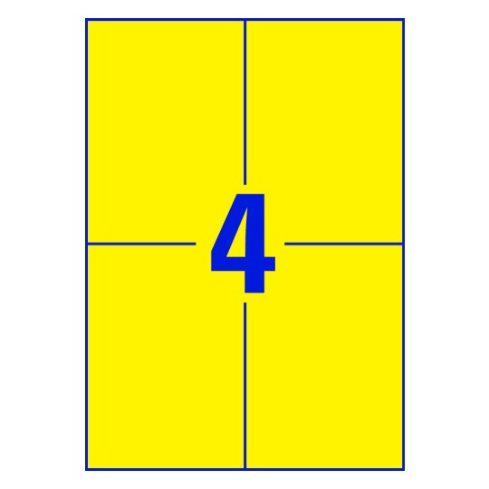 4 st. etiketter per ark.