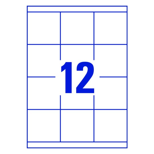 12 st. etiketter per ark.