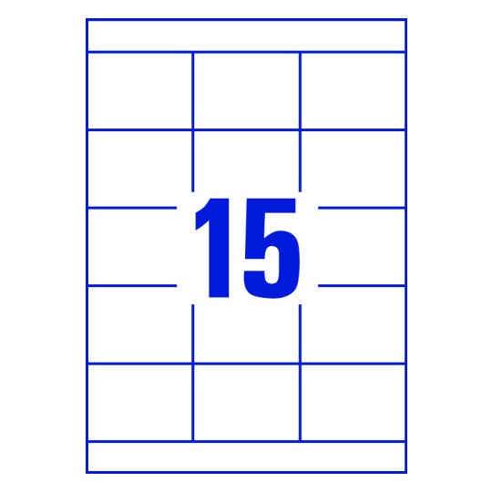 15 st. etiketter per ark.