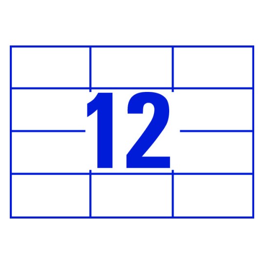 12 st. etiketter per ark.