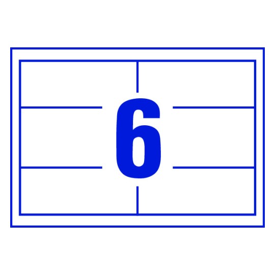 6 st. etiketter per ark.