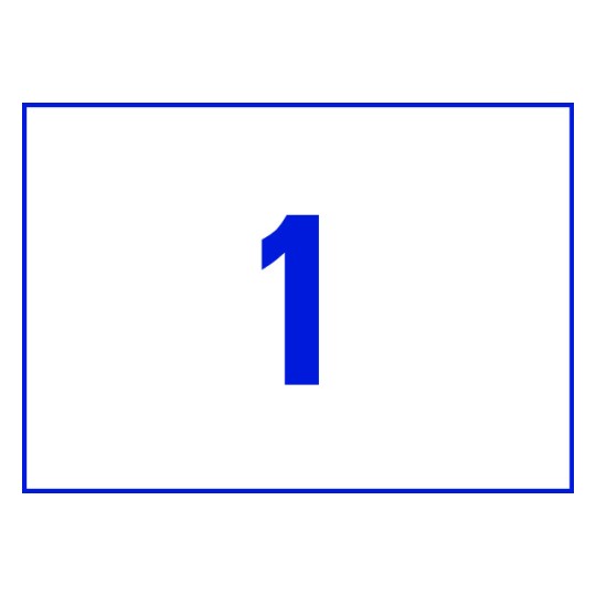 1 st. etiketter per ark.