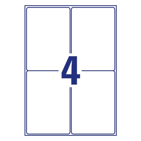 4 st. etiketter per ark.
