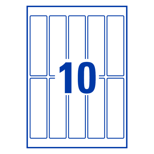 10 st. etiketter per ark.