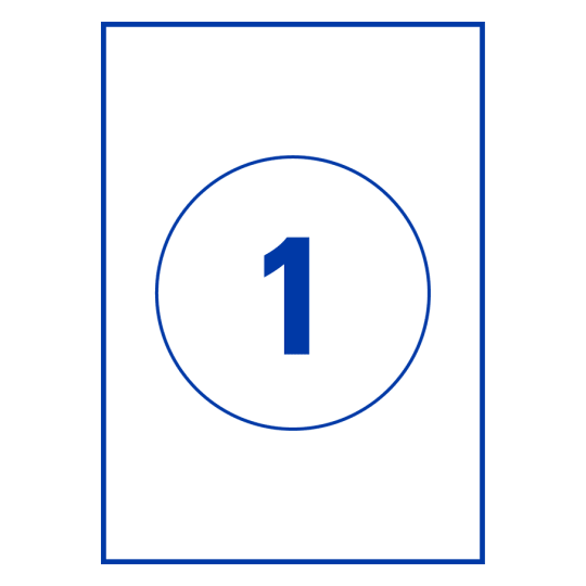 1 st. etiketter per ark.