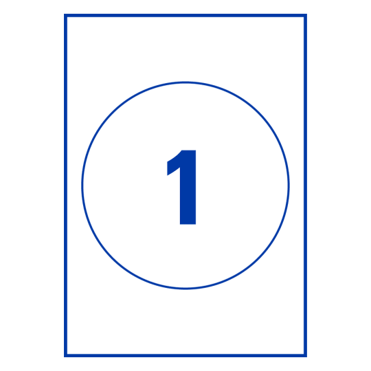 1 st. etiketter per ark.