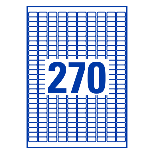270 st. etiketter per ark.