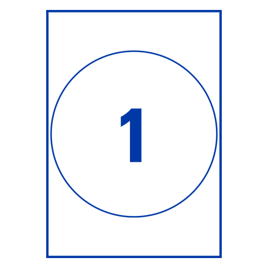 1 st. etiketter per ark.