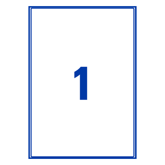 1 st. etiketter per ark.